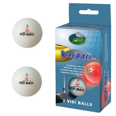 2 Flashing Golf Balls for Night Golf